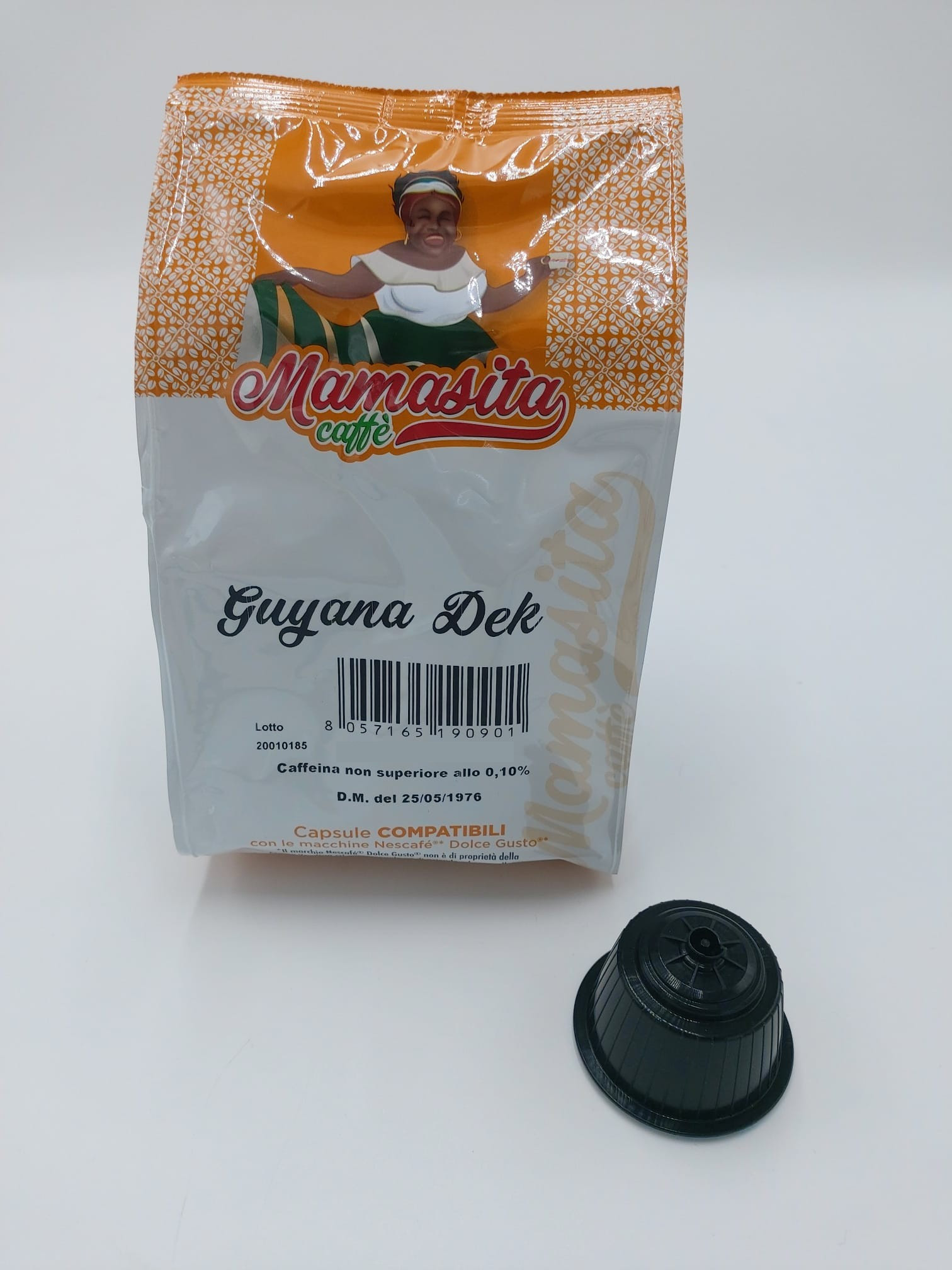 Mamasita Caffè miscela Guyana Dek compatibile Dolce Gusto